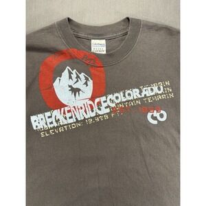 Vintage Y2K T Shirt Gildan Breckenridge Colorado Men's M Heavyweight Cotton